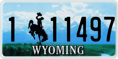 WY license plate 111497