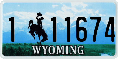 WY license plate 111674
