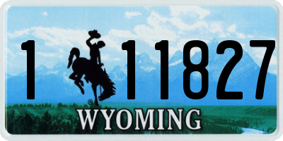 WY license plate 111827