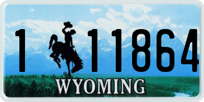 WY license plate 111864