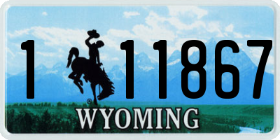 WY license plate 111867