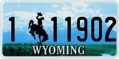 WY license plate 111902