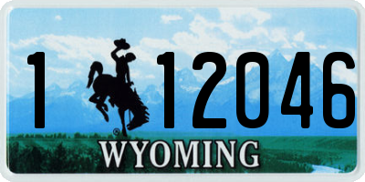 WY license plate 112046