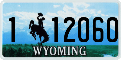 WY license plate 112060