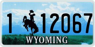 WY license plate 112067