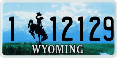 WY license plate 112129