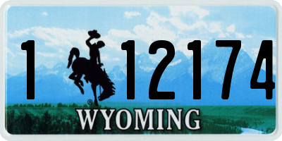 WY license plate 112174