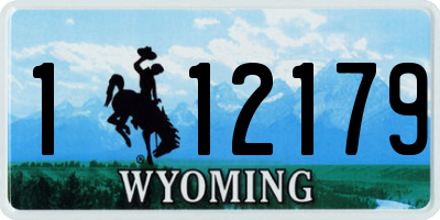 WY license plate 112179