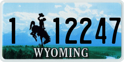 WY license plate 112247
