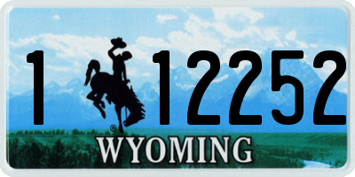 WY license plate 112252