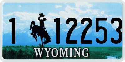 WY license plate 112253