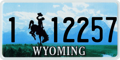 WY license plate 112257