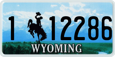 WY license plate 112286