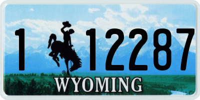 WY license plate 112287