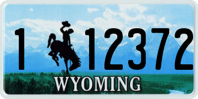 WY license plate 112372