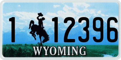 WY license plate 112396