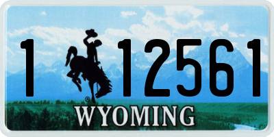 WY license plate 112561