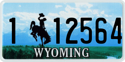 WY license plate 112564