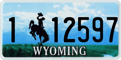 WY license plate 112597