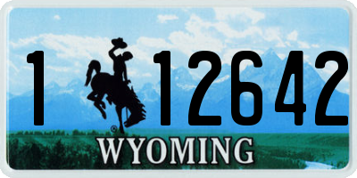WY license plate 112642