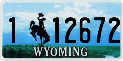 WY license plate 112672