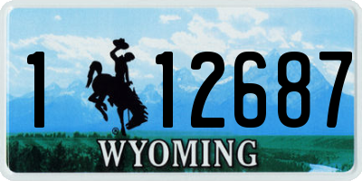 WY license plate 112687