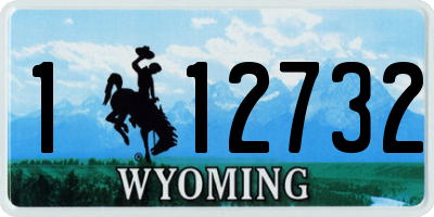 WY license plate 112732