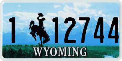 WY license plate 112744