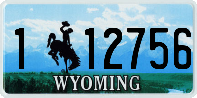 WY license plate 112756