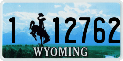 WY license plate 112762