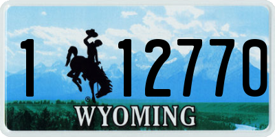 WY license plate 112770