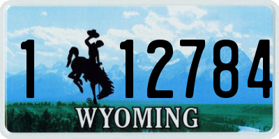 WY license plate 112784