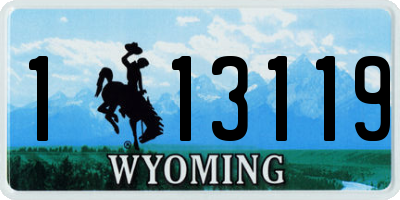 WY license plate 113119