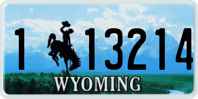 WY license plate 113214