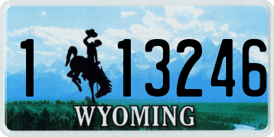 WY license plate 113246