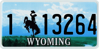 WY license plate 113264