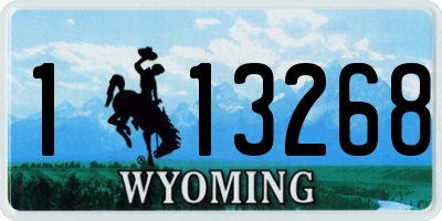 WY license plate 113268