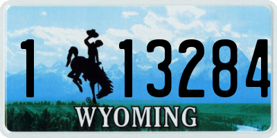 WY license plate 113284