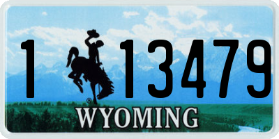 WY license plate 113479