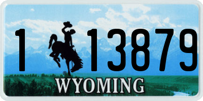 WY license plate 113879