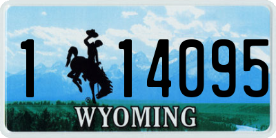 WY license plate 114095