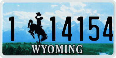 WY license plate 114154