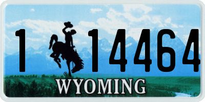 WY license plate 114464