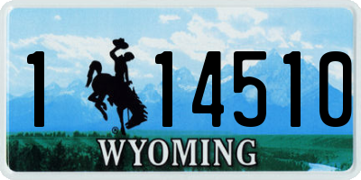 WY license plate 114510