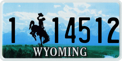 WY license plate 114512