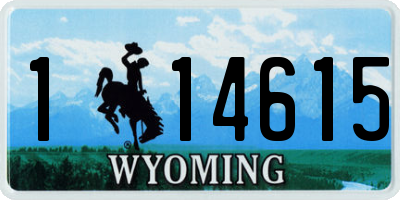 WY license plate 114615