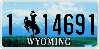 WY license plate 114691