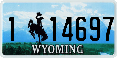 WY license plate 114697