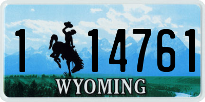 WY license plate 114761