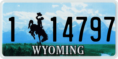 WY license plate 114797